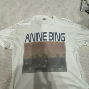 Anine Bing Cream Graphic Tee